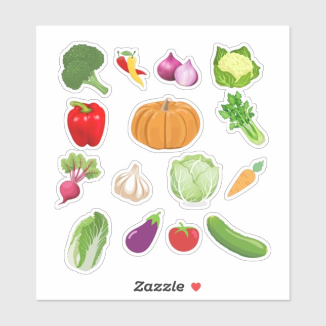 Autocollants Veggie Vinyl (Feuille)