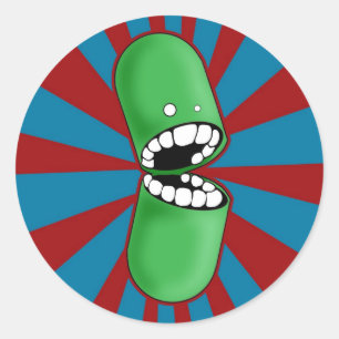 Autocollants verts de capsule