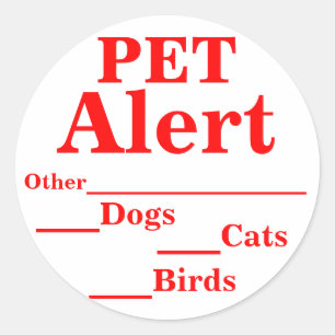 Autocollants vigilants d'animal familier