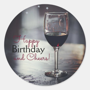 Autocollants Vin-Orientés élégants d'anniversai