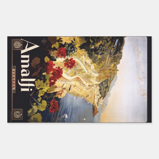 Autocollants vintage Amalfi Italie (Devant)