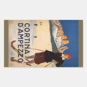 Autocollants vintage Italie Alpes