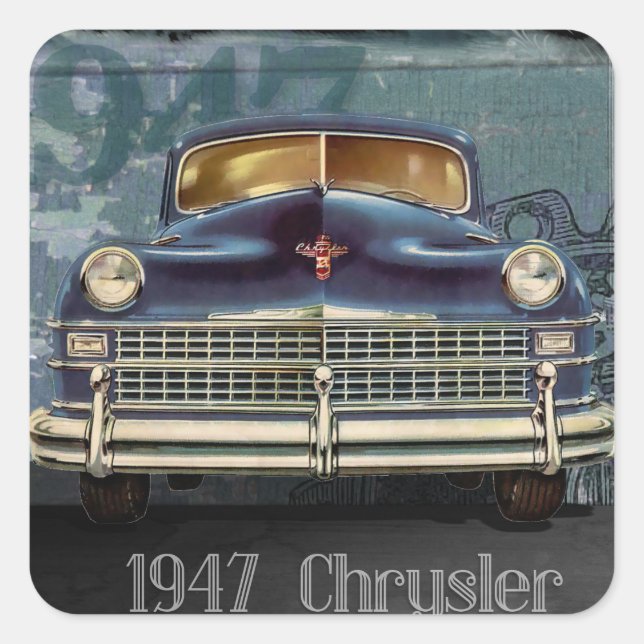 Autocollants vintages Chrysler 1947 (Devant)