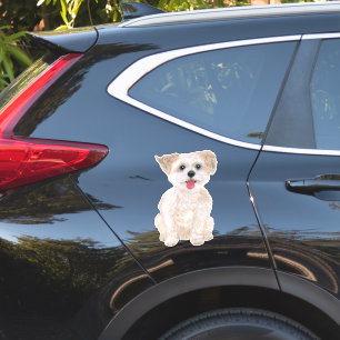 Autocollants vinyles extra larges Morkie sur mesur