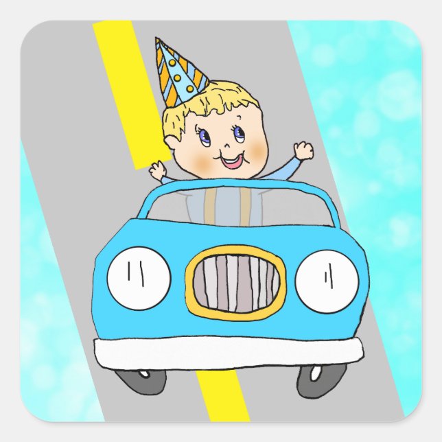 Autocollants Voiture et Petit Garçon (Devant)
