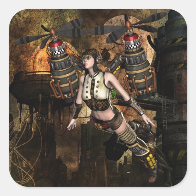 autocollants volants steampunk (Devant)