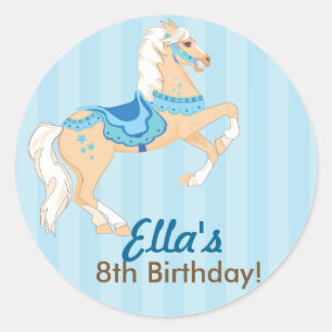 Autocollants Western Cowgirl Horse Birthday Party