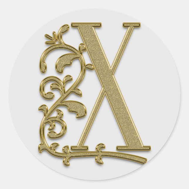 autocollants X initiaux monogramme (Devant)