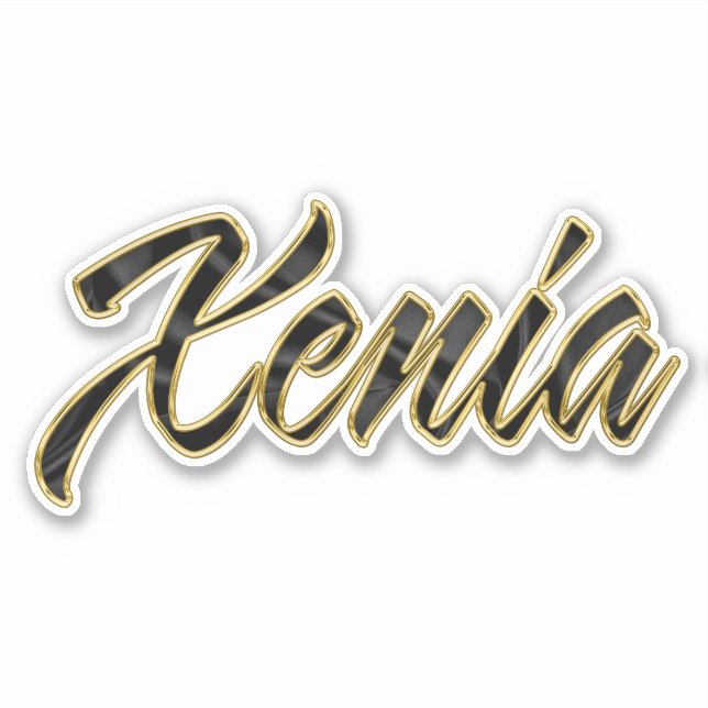 Autocollants Xenia black gold lettering (Devant)