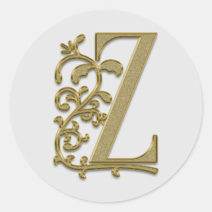 autocollants Z initiaux monogramme