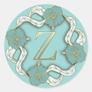 autocollants Z initiaux monogramme