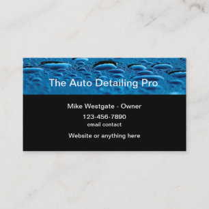 Autodetailing- und Reinigungsdienstleistungen Visitenkarte