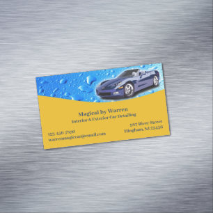 Autodetailing Wassertropfen Magnetische Visitenkarte