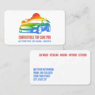 Autodetails farbig visitenkarte