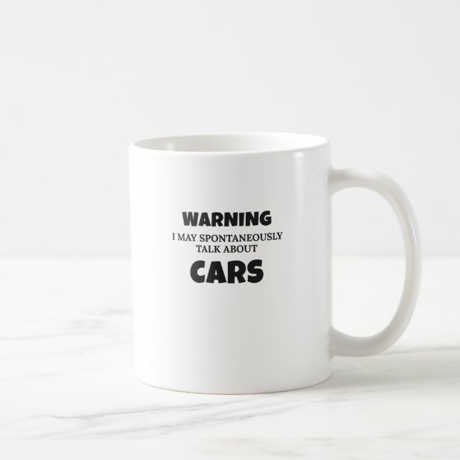 Autoenthusiasten Geschenk-Warnung kann über Cars G Kaffeetasse (Rechts)