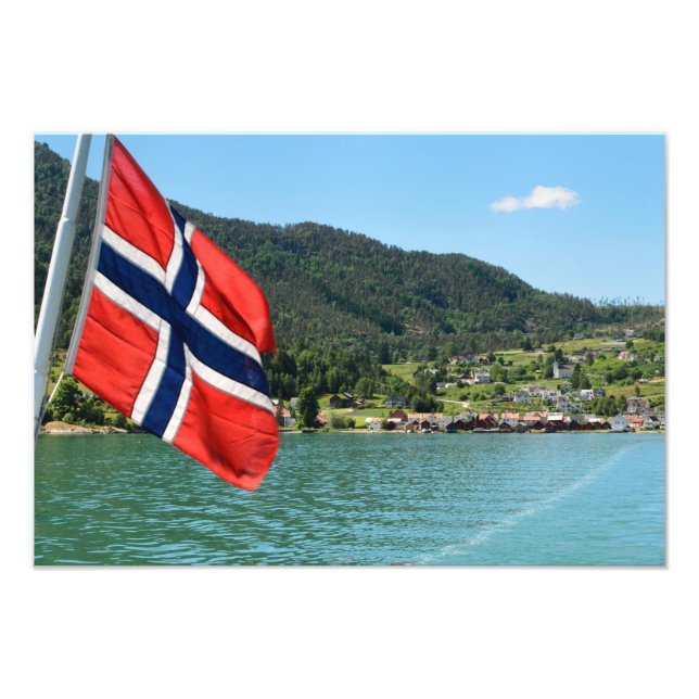 Autofähre in Norwegen Foto drucken (Vorne)
