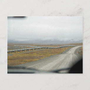 Autofahren auf dem Dalton Highway Postkarte