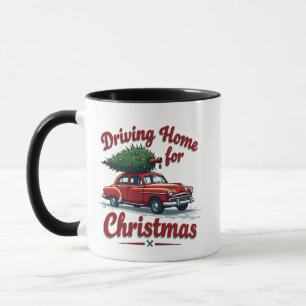 Autofahren Zuhause für Weihnachts-Lkw-Weihnachtsba Tasse