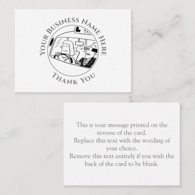 Autofahrer Dankeschön Karte (Vorne/Hinten)