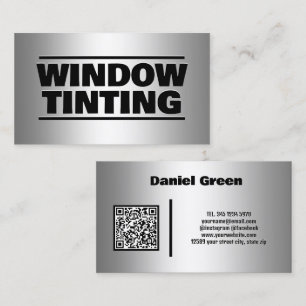 Autofenster Tinten der benutzerdefinierten QR-Visi Visitenkarte
