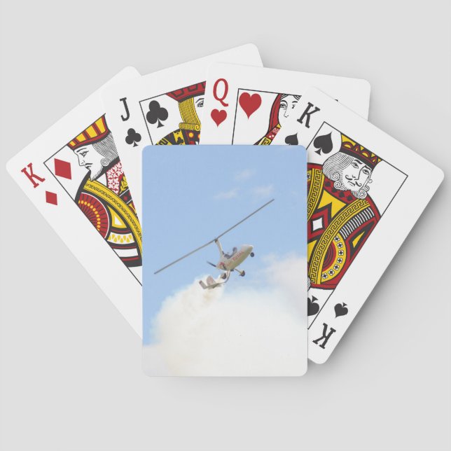 Autogiro im Flug Spielkarten (Rückseite)