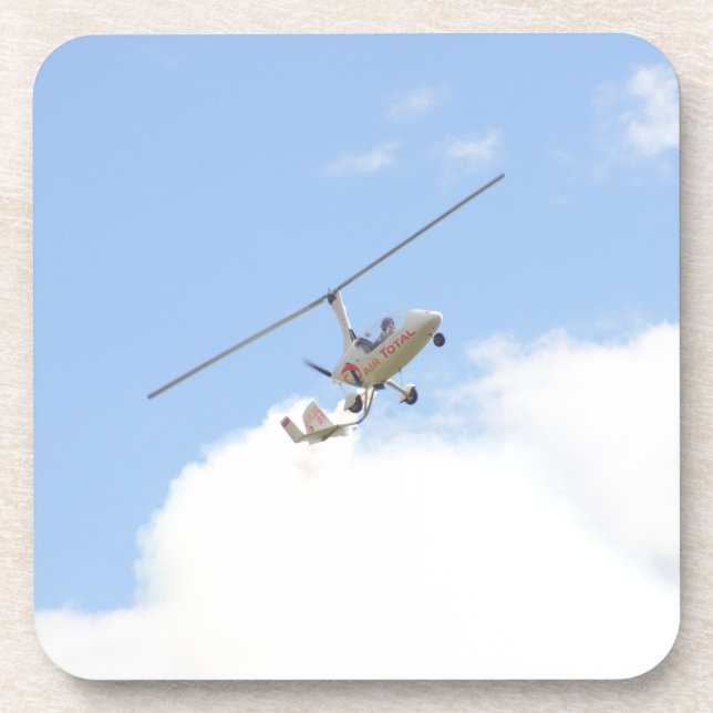 Autogiro im Flug Untersetzer (Vorderseite)
