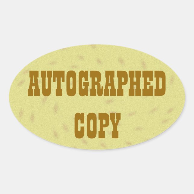 Autografische Kopie - Oval Stickers (#6) (Vorderseite)