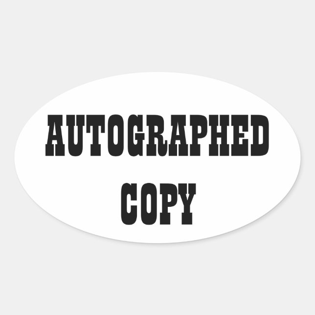 Autografische Kopie - Oval Stickers (#9) (Vorderseite)