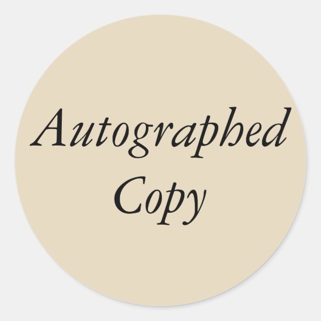 Autografischer Kopieraufkleber Runder Aufkleber (Vorderseite)