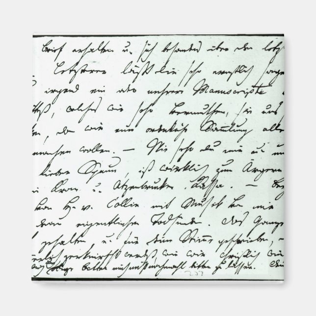 Autogrammbrief von Franz Schubert Magnet (Vorne)