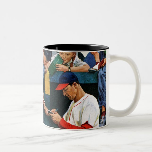 Autogrammsitzung Zweifarbige Tasse (Rechts)