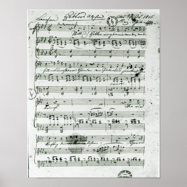 Autograph-Punktzahl für die beleuchteten "Hektors  Poster (Vorne)