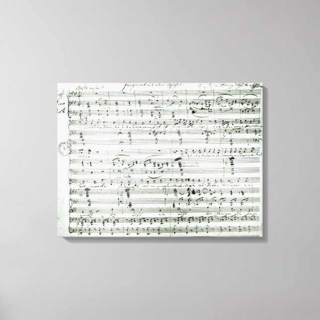 Autograph score of'Fragment aus dem Leinwanddruck (Vorderseite)