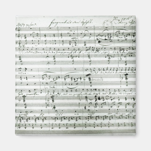 Autograph score of'Fragment aus dem Magnet (Vorne)