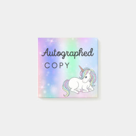 Autographed Copy Post It Notes for Fantasy Authors Post-it Klebezettel