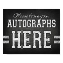 AUTOGRAPHEN DES Party Fußball Signalkabdruck