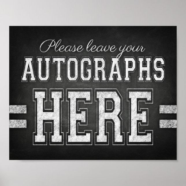 AUTOGRAPHEN DES Party Fußball Signalkabdruck Poster (Vorne)
