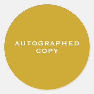 Autographié Copie Gold Sticker