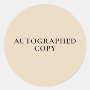 Autographié Copier Sticker Beige