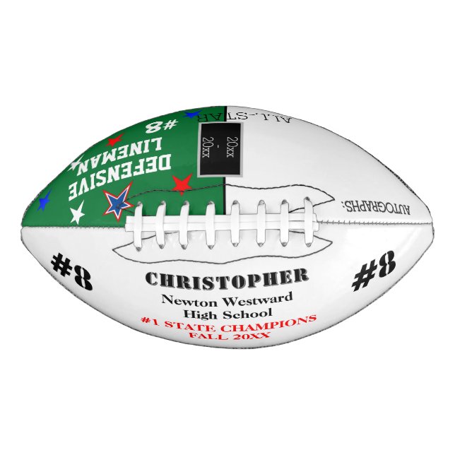 Autographie School Champions Green Football (Vorderseite)