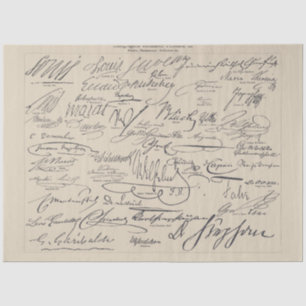 Autographien der Berühmten Menschen II Skript Seidenpapier