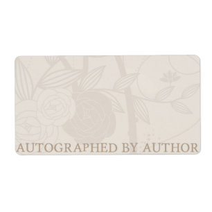 Autographiert durch Author Buchzeichen Cream Blume