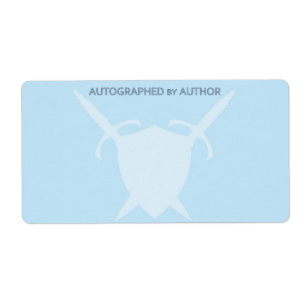 Autographiert durch Schwert und Schild des Autors