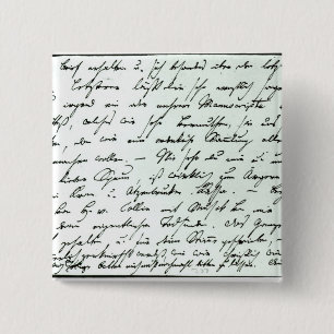 Autographischer Buchstabe von Franz Schubert Button