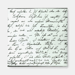 Autographischer Buchstabe von Franz Schubert Magnet