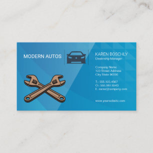 Autohandel   Auto-Wartung   Logos für Marken Visitenkarte
