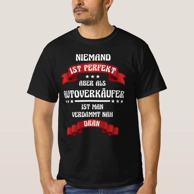 Autohändler Autoverkäufer Autohaus Werksatt Auto T-Shirt (Vorderseite)