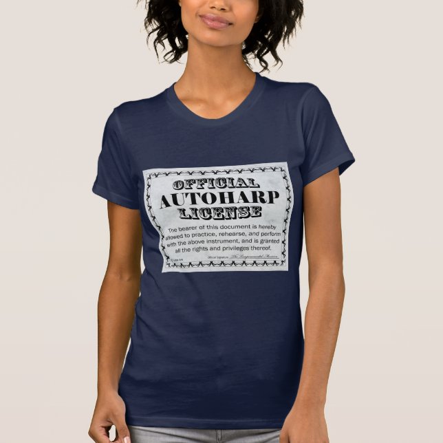 Autoharp-Lizenz T-Shirt (Vorderseite)