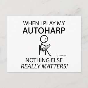 Autoharp Nichts Wichtiges Postkarte