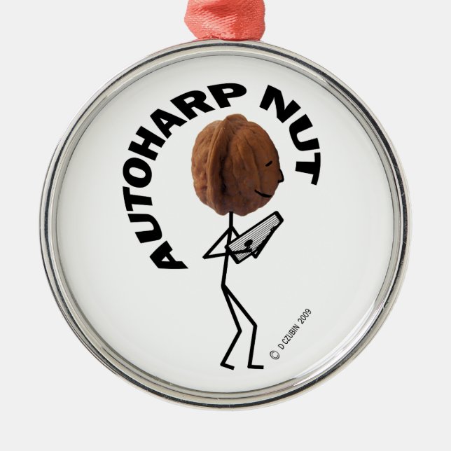 Autoharp Nut! Ornament Aus Metall (Vorne)